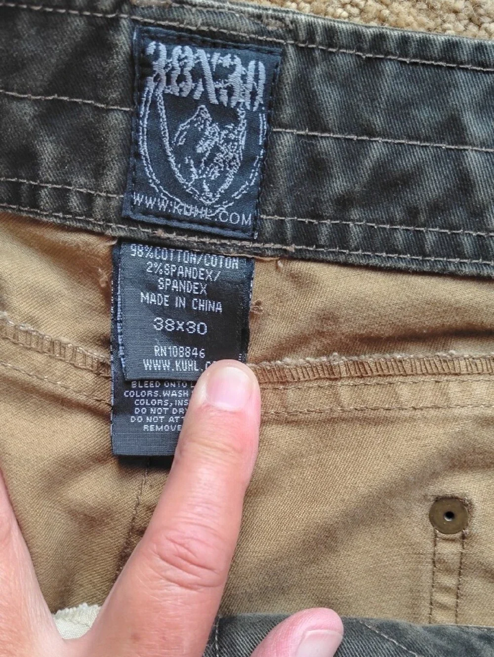 Kuhl Rebel Runner Pants-size 38X30